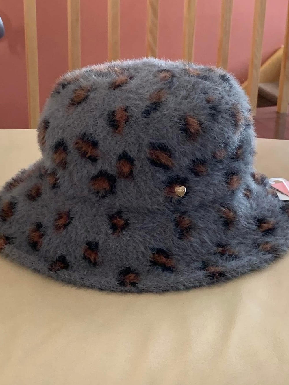 Juicy Couture Fuzzy Leopard Bucket Hat